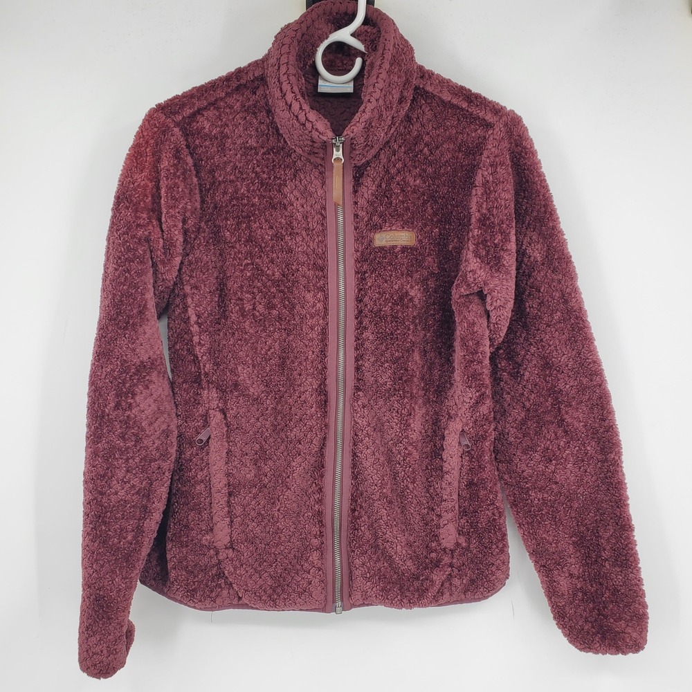 Columbia Women's Plush Full-Zip Jacket in Burgundy